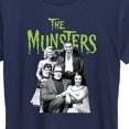 thumbnail image 3 of The Munsters - Munsters Black And White Family Portrait- Women's Short Sleeve Graphic Tee, 3 of 5