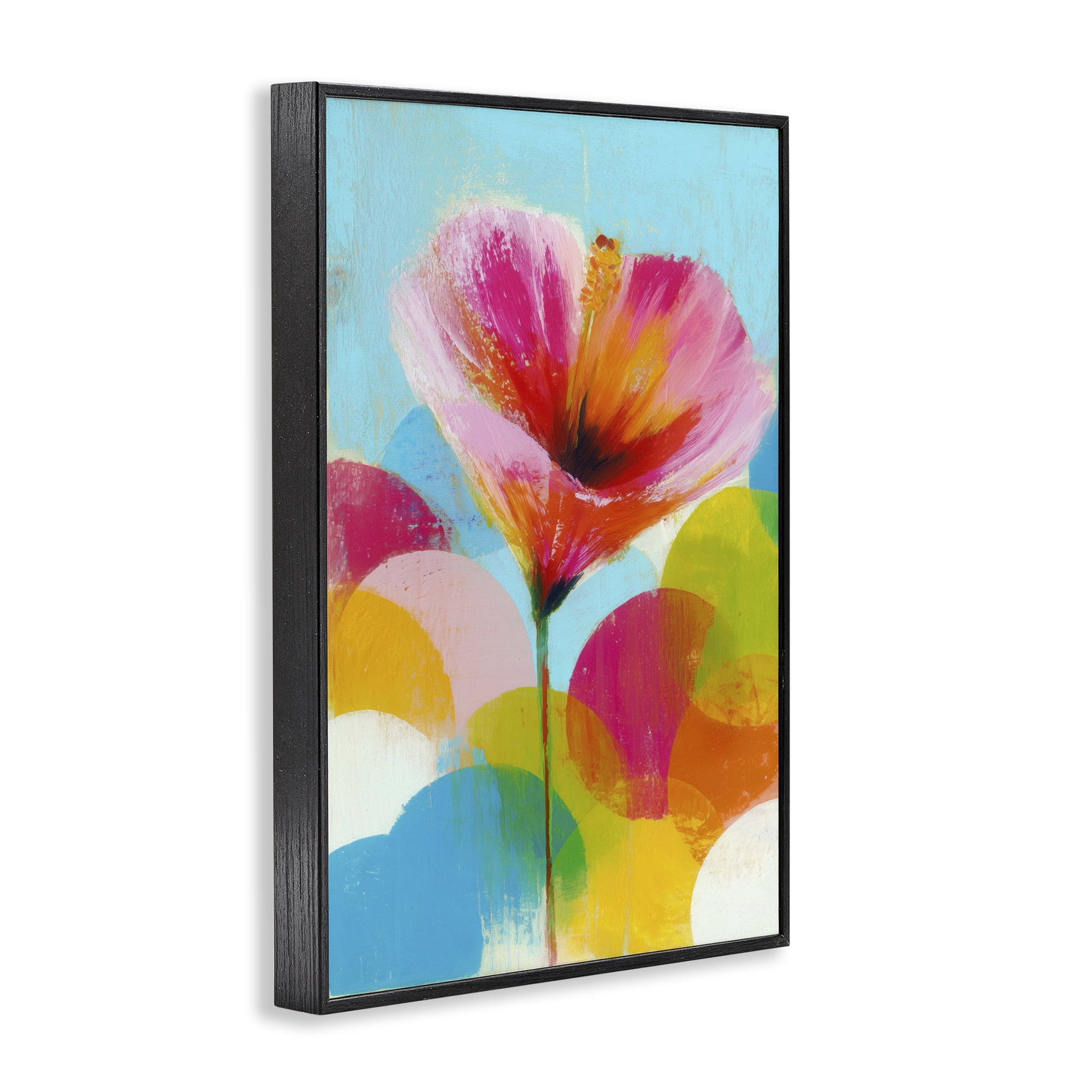 Stupell Industries Hibiscus In The Sun Black Framed Giclee Art, design by Chromatic Storm Studio