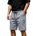 thumbnail image 3 of Men's Athletic Quick Dry Sports Shorts with Elastic Waist, Zipper Pockets, Straight Leg Loose Fit, 4-way Stretch, 82% Nylon 18% Spandex. Workout, Running, Golf, Hiking Essentials, 3 of 9