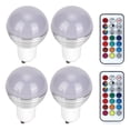 thumbnail image 4 of Home Decorative GU10, 3W, 85V-265V, Warm Light Option RGB LED Color-Changing Light Bulb with Remote, 4 of 8