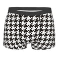 thumbnail image 4 of Goofa Houndstooth Black And White Printed Men's Boxer Briefs Underwear, Moisture-Wicking Underwear, Trunk,Soft and Breathable Cotton Underwear-X-Large, 4 of 9