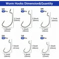 thumbnail image 4 of 110Pcs Soft Bait Fishing Hooks EWG Offset Strong Texas Rig Bass Worm Fish Hooks Saltwater Freshwater, 4 of 7