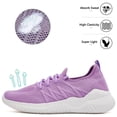 thumbnail image 2 of Hobibear Women Running Shoes Lightweight Breathable Sport Shoe for Gym Travel Work Purple 8, 2 of 6