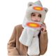 thumbnail image 5 of Bufanda con capucha gruesa y cálida para invierno, 3 en 1, con calefacción por USB, felpa de invierno con bufanda y manopla combinada para mujeres, adolescentes y niñas, 5 of 5