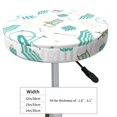 thumbnail image 2 of Bike Pattern Urban Round Bar Stool Seat Covers, Elastic Round Chair Cover Stool Seat Slipcover Bar Stool Cushions Round Pad for 12-14 inch, 2 of 5