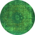 thumbnail image 1 of Ahgly Company Indoor Round Oriental Green Industrial Area Rugs, 8' Round, 1 of 4