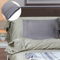 thumbnail image 3 of Fundas de almohada a prueba de polvo de poliéster transpirable para aliviar las alergias, tamaño Queen, color gris, paquete de 2, 3 of 7