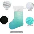 thumbnail image 3 of Custom Christmas Stockings Blurred Turquoise Water Christmas Presonalized Large Stocking Sock, Set of 1 Xmas Party Winter Decor Candy Bag Gift, 17.7 Inch, 3 of 7