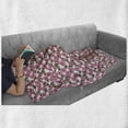 thumbnail image 5 of Pink Floral Soft Flannel Fleece Throw Blanket, Digitally Generated Pattern with Continuous Wild Spring Peonies, Cozy Plush for Indoor and Outdoor Use, 50" x 60", Pale Pink Olive Green, by Ambesonne, 5 of 5