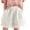 #04 White 【Mix & Match: Stock Up on Your Favorite Colors】, variant on Women's Plus Size Elastic Waist Shorts, Soft Solid Color Polyester, Tummy Control Pull On Design, Comfortable Stretch Mid Waist Casual Bottoms, Everyday Summer Wear, | TruBelle,White M
