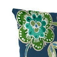 thumbnail image 3 of Jordan Manufacturing 12" x 18" Fanfare Capri Blue Floral Rectangular Outdoor Lumbar Throw Pillow (2 Pack), 3 of 11