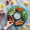 Blue, variant on Round Sectional Serving Tray, Multi-Compartment Plastic Platter for Veggie Sticks, Dip & Snack Spreads – Perfect for Gatherings & Buffets