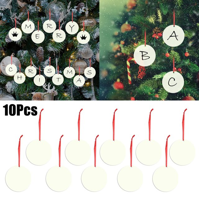 XWSHYW Adornos Colgantes Adornos Colgantes para Árbol de Navidad Hechos con Arte de Hierro, Rodajas de Madera, Etiquetas de Regalo para Manualidades