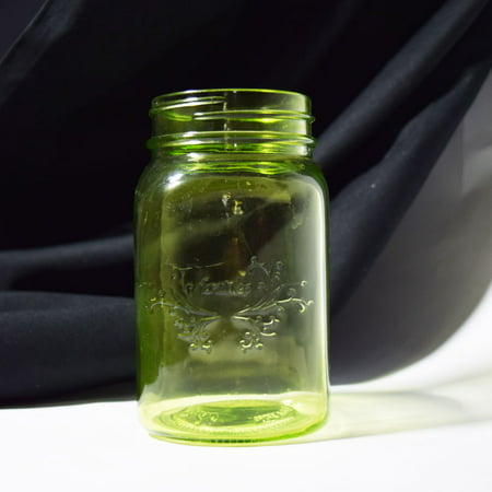 Fantado Wide Mouth Lime Green Mason Jar, 32oz by