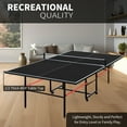 thumbnail image 5 of 9ft Mid-Size Table Tennis Table Foldable & Portable Ping Pong Table Set for Indoor Games with Net, 2 Paddles and 3 Balls, 5 of 9