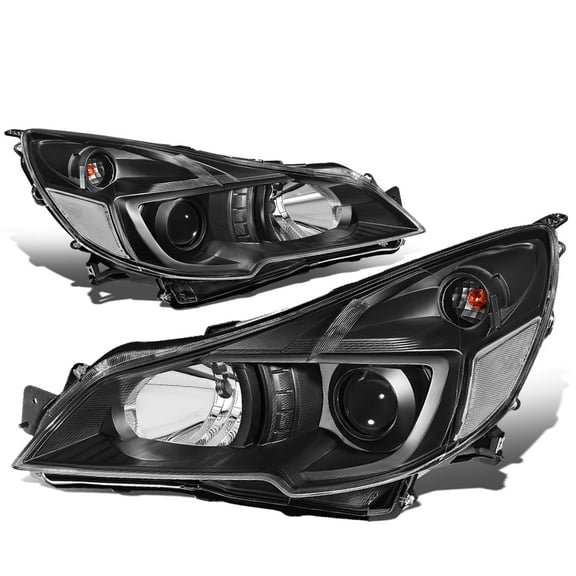 DNA Motoring For 2010-2014 Subaru Outback Legacy JDM All Black Projector Headlight Pair