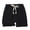 Black, variant on Unisex Kids Cotton Casual Shorts, Drawstring Elastic Waist Solid‑Color Thin Summer Beach Sports Shorts for Boys Girls 2‑12 Years Old