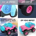 thumbnail image 3 of Coche RC para niñas, el más nuevo camión de control remoto todoterreno púrpura a escala 1:20, juguetes para vehículos de pie grande con baterías recargables y luz LED (camión Rc rosa) JM JM, 3 of 5