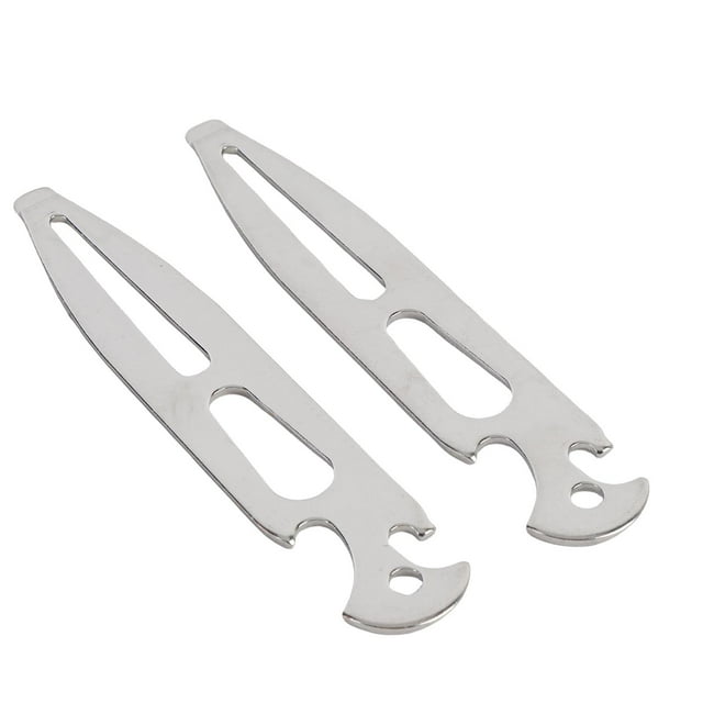 Plaque de Remplissage de Pont Clé en Acier Inoxydable Ouvre-Bouteille de Réservoir d'Eau de Gaz Outil pour Réservoir de Carburant de Yacht 2 Pcs