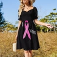 thumbnail image 2 of Breast Cancer Awareness Ribbon Pink I Won Sleeveless Dress woman dress dress birthday dresses for women, 2 of 6