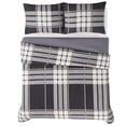 thumbnail image 4 of Truly Soft Milo Plaid Flannel 3-Piece King/California King Duvet Set in Grey, Cotton , Adult, All Season, OEKO-TEX Certified, 4 of 7