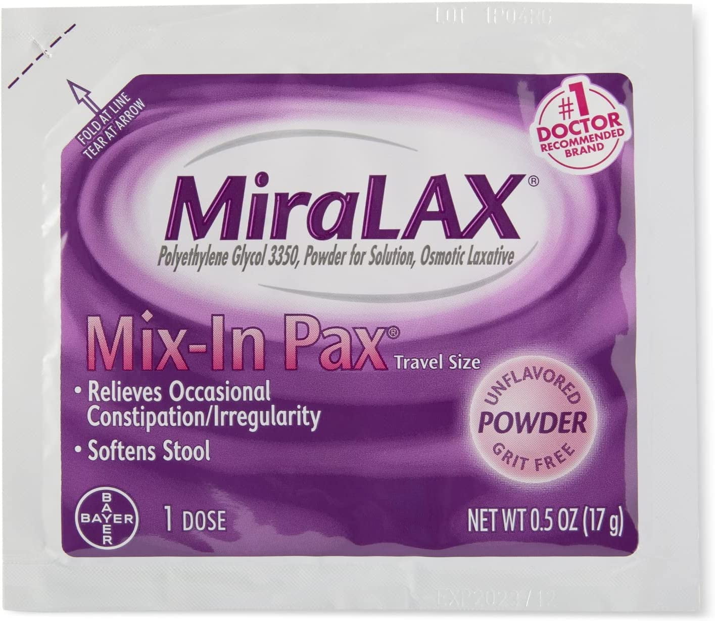 MiraLAX Laxative Powder 17g Strength, 24 Packets Kuwait Ubuy