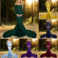 thumbnail image 6 of Lace Off Shoulder Long Sleeve Maternity Gown with Tulle Train for Bridal Baby Shower, 6 of 8