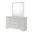 thumbnail image 3 of Modern Crisp White Finish 3pc King Size Luxurious Bed Dresser Mirror Set, 3 of 10