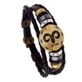 thumbnail image 1 of Pulsera de estilo punk vintage ajustable de aleación de piel de vaca sintética pulsera joyería (Aries), 1 of 1