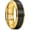 Black&Gold, variant on Basic 8mm Black Tungsten Ring for Men Matte Brushed Finish Center Blue Polished Step Edge Comfort Fit Size 10