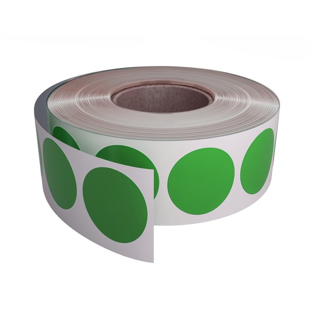 Color Coding Labels roll - 3/4" Diameter Round dot Stickers in Green Size - 19mm 1050 Pack by Royal Green …