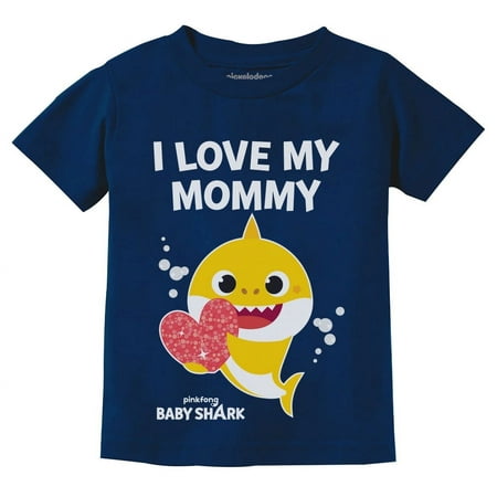 Mommy and Me Baby Shark Doo Doo Doo Shirt Love My Mommy Navy 5T