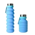 thumbnail image 1 of Termo Plegable de Silicon Tapa de Acero Azul 550ml HappyWare Plegable, 1 of 3
