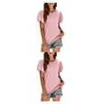 thumbnail image 2 of Minnieouse Camiseta de mujer con volantes de Color sólido cuello estética linda blusa suelta fiesta noche Club verano Top niñas ropa Type4 NO4, 2 of 6