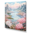 thumbnail image 2 of Designart "The Pastel Dreamscape Of Kawaii Lakes And Rivers I" Landscape Lake River Wall Decor, 2 of 7
