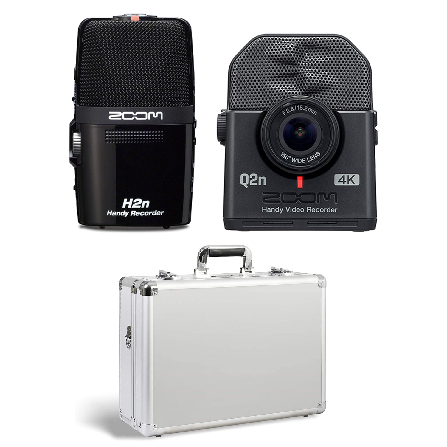 Zoom 4 Track Digital Audio Recorder, Q2N4K 4K Camera & Case, Black - Walmart.com