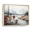 thumbnail image 2 of Designart "Arctic Hike Alaska II" Winter Landscape Floater Framed Wall Art Print, 2 of 7