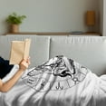 thumbnail image 3 of Virgo Soft Flannel Fleece Blanket, Black and White Zodiac Sign Horoscope Greek Culture Inspired Elements Mythological, Cozy Plush for Indoor and Outdoor Use, 50" x 70", Black White, by Ambesonne, 3 of 5