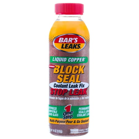 2 pack Bar's Leaks Block Seal Liquid Copper Coolant Leak Fix, 18 oz
