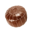 thumbnail image 2 of ziyahi Handmade Boho Moroccan Pouf Cover Unfilled Dark Brown, 2 of 9
