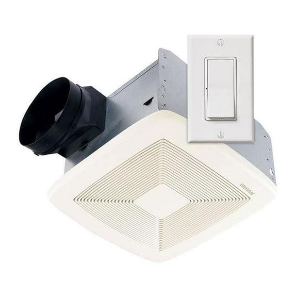 Broan Nutone Ssqtxe080 80 Cfm Smartsense Fan With Control Walmart Com Walmart Com