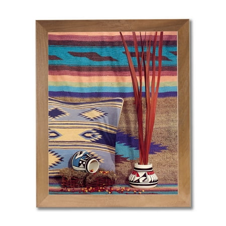 Southwestern Indian Pottery - Southwestern Native Indian Pottery #2 Wall Picture Honey Framed Art Print