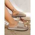 thumbnail image 2 of Women Anti-slip Letter Graphic Slippers, Fashionable EVA Slides For Indoor, 2 of 4