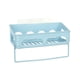 thumbnail image 1 of Caja de almacenamiento de pared adhesiva, estante organizador de baño y cocina con colgador de toallas (azul), 1 of 2