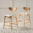 thumbnail image 4 of Skriver Fabric Counter Chair, Set of 2, Dark Grey/ Oak Finish, 4 of 7