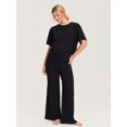 thumbnail image 3 of Delimira Modal Cotton Maternity Lounge Pants 28.5" Maternity Summer Wide Leg Pants, 3 of 4