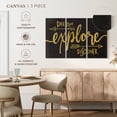 thumbnail image 4 of Elephant Stock Adventure Awaits Gold Wall Art - Horizontal Multi Panel Canvas - Living Room Wall Decor - Inspirational And Typography Multi Panel - Gray And Yellow Decor By Kimberly Allen - 23" x 14", 4 of 4