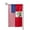 Square, variant on Peru America Flag Double Sided Garden Flag for Indoor Outdoor Decorations 12.5 * 18 Inches Square