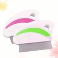 thumbnail image 1 of OULII 4 Pcs Peigne Anti-Puces en Acier Inoxydable pour Chats Rouge Toilettage pour Animaux avec Poignée Ergonomique Conçue, 1 of 8