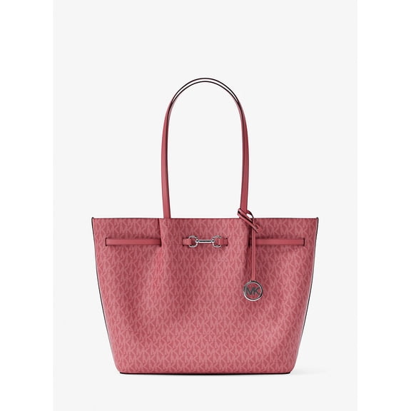 Michael Kors Outlet Carson Large Signature Logo Tote Bag - Hibiscus